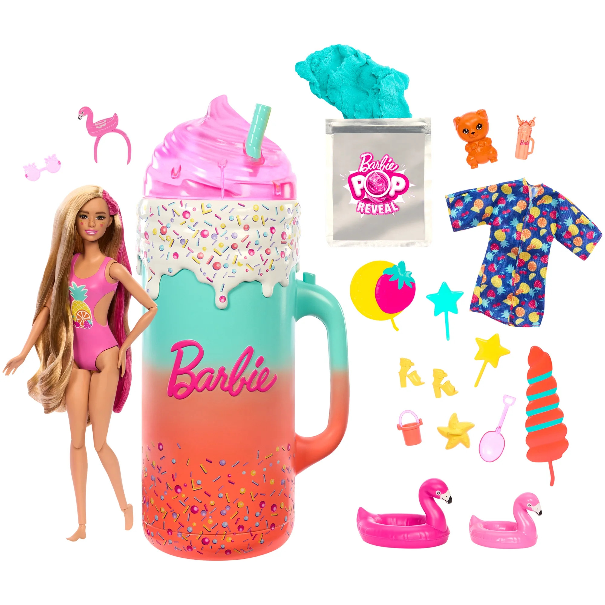 Barbie Pop Reveal Rise & Surprise Gift Set with Scented Doll, Squishy Scented Pet & More | Walmart (US)