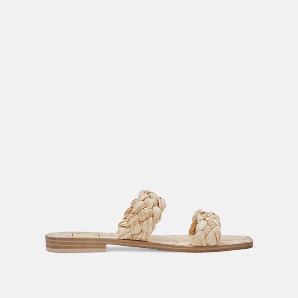 INDY SANDALS IN LT NATURAL RAFFIA | DolceVita.com