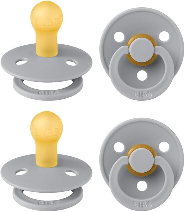 BIBS Colour Soother 4-Pack | BPA Free Dummy Pacifier | Round Nipple | Natural Rubber Latex | Made... | Amazon (US)