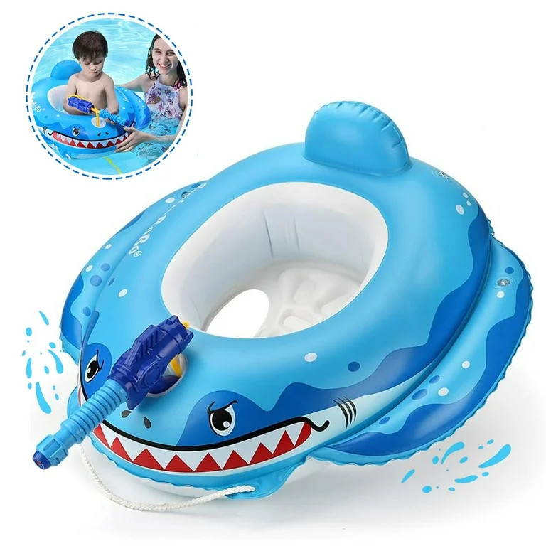 JoyStone Summer Inflatable Shark Pool Float for Kids with Built-in Squirt Blaster, Toddler Pool F... | Walmart (US)