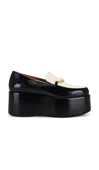 Ganni Platform Loafer Naplack in Black,White. - size 40 | Revolve Clothing (Global)