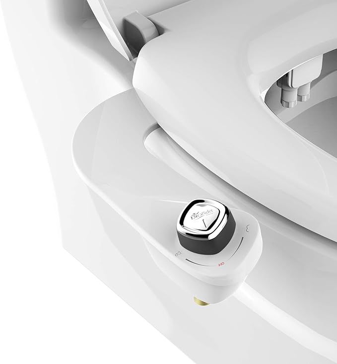 Bio Bidet SlimEdge Simple Bidet Toilet Attachment in White with Dual Nozzle, Fresh Water Spray, N... | Amazon (US)