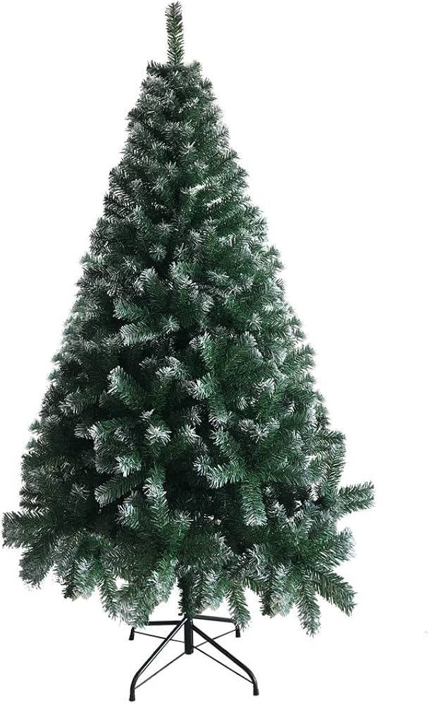 6 Feet Premium Spruce Holiday Snow Flocked Christmas Tree, Artificial Pine Full Xmas Tree w/ 650 ... | Amazon (US)