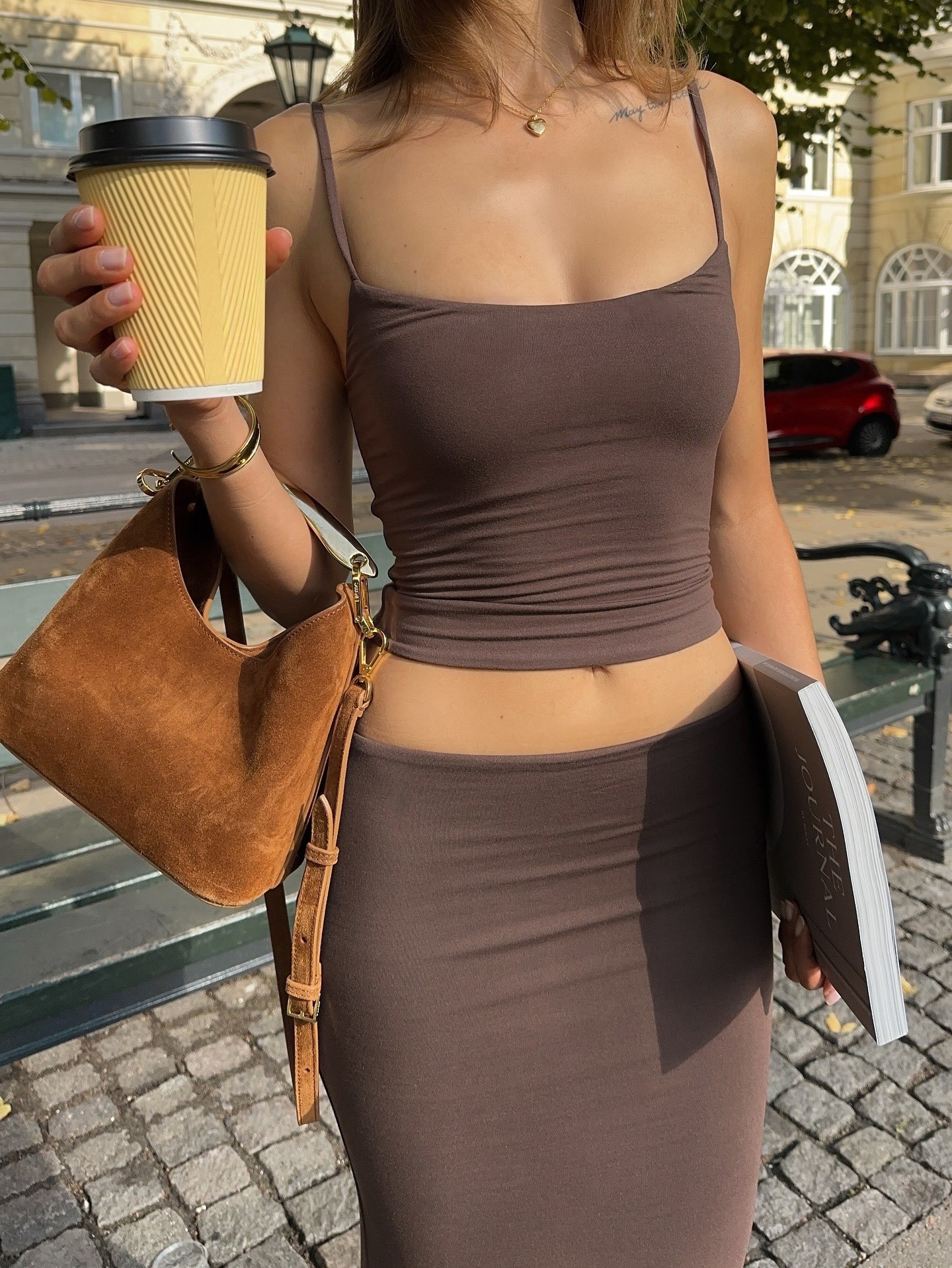 Softest skirt co-ord 🤎 double layered and so flattering 

#LTKFindsUnder100 #LTKStyleTip