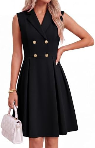 GRACE KARIN Women's 2026 Summer Business Casual Dress | Sleeveless A Line Midi Dresses,Work Gradu... | Amazon (US)