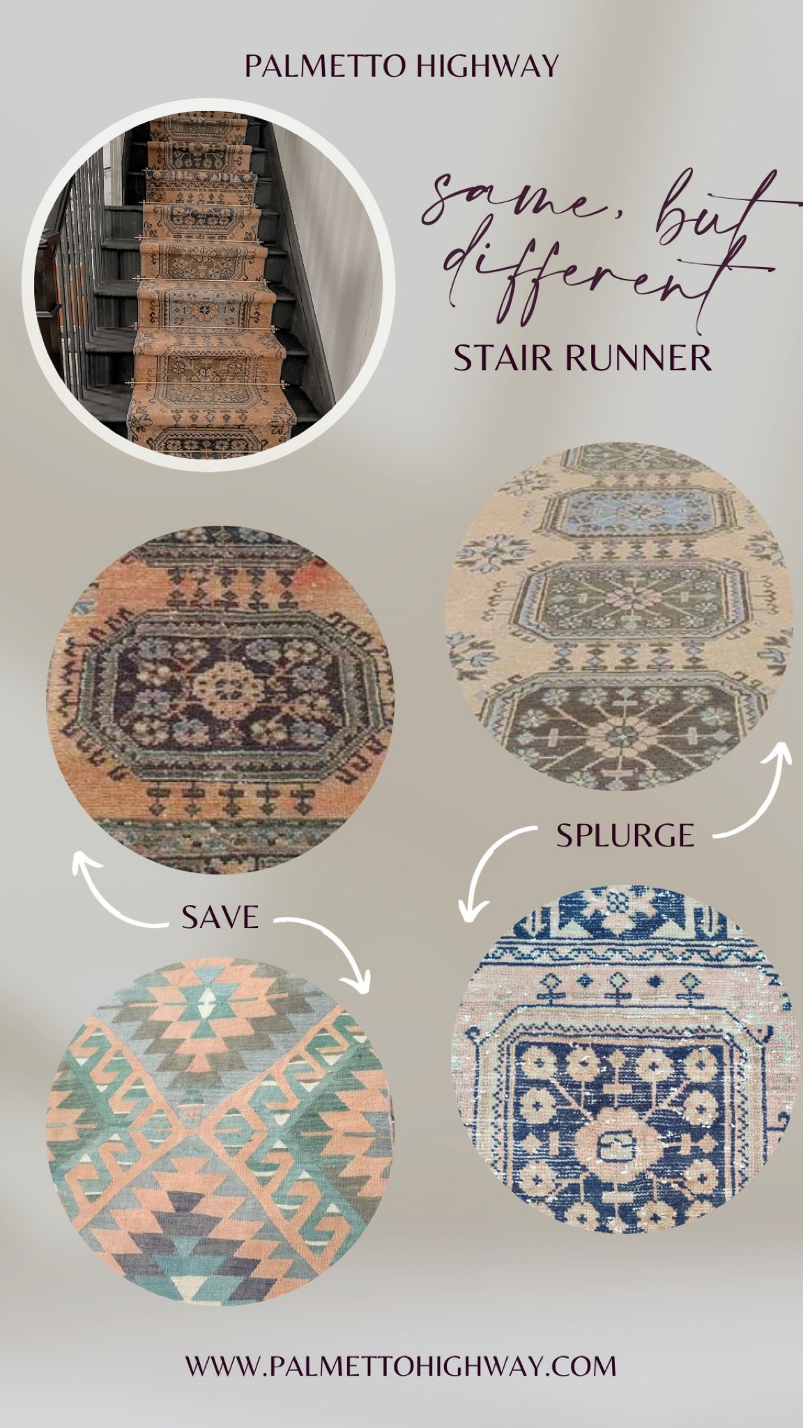 As I’m finishing up my stairs, I’ve had a lot of questions about my runner! Unfortunately, my runner is actually two similar runners that I had sewn together. My runners were purchased from Etsy and are not available BUT I have rounded up some similar options for you! These options are gorgeous and have the same feel as mine. You can find even more options of multiple price ranges linked!

#stairrunner #rug #turkishrug #unique #woolrug #DIYrunner #etsy #runner #stairs #bohemianrunner #mutedcolors


#LTKhome