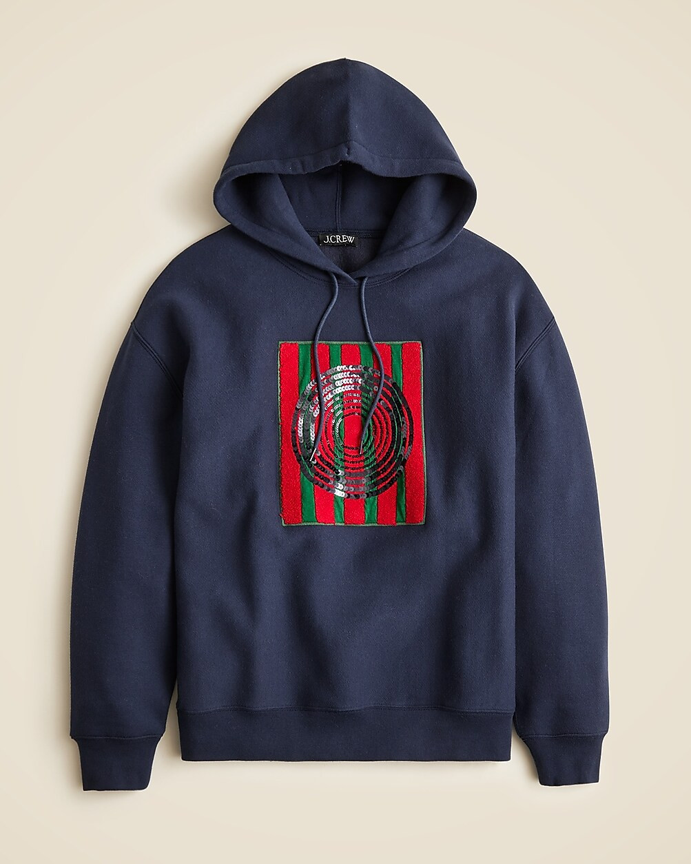Christopher John Rogers X J.Crew heritage fleece hoodie with sequins | J. Crew US