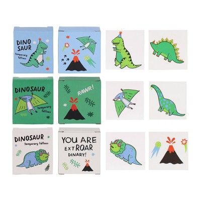 6ct Dino Party Tattoo Boxes Party Favors - Spritz™ | Target