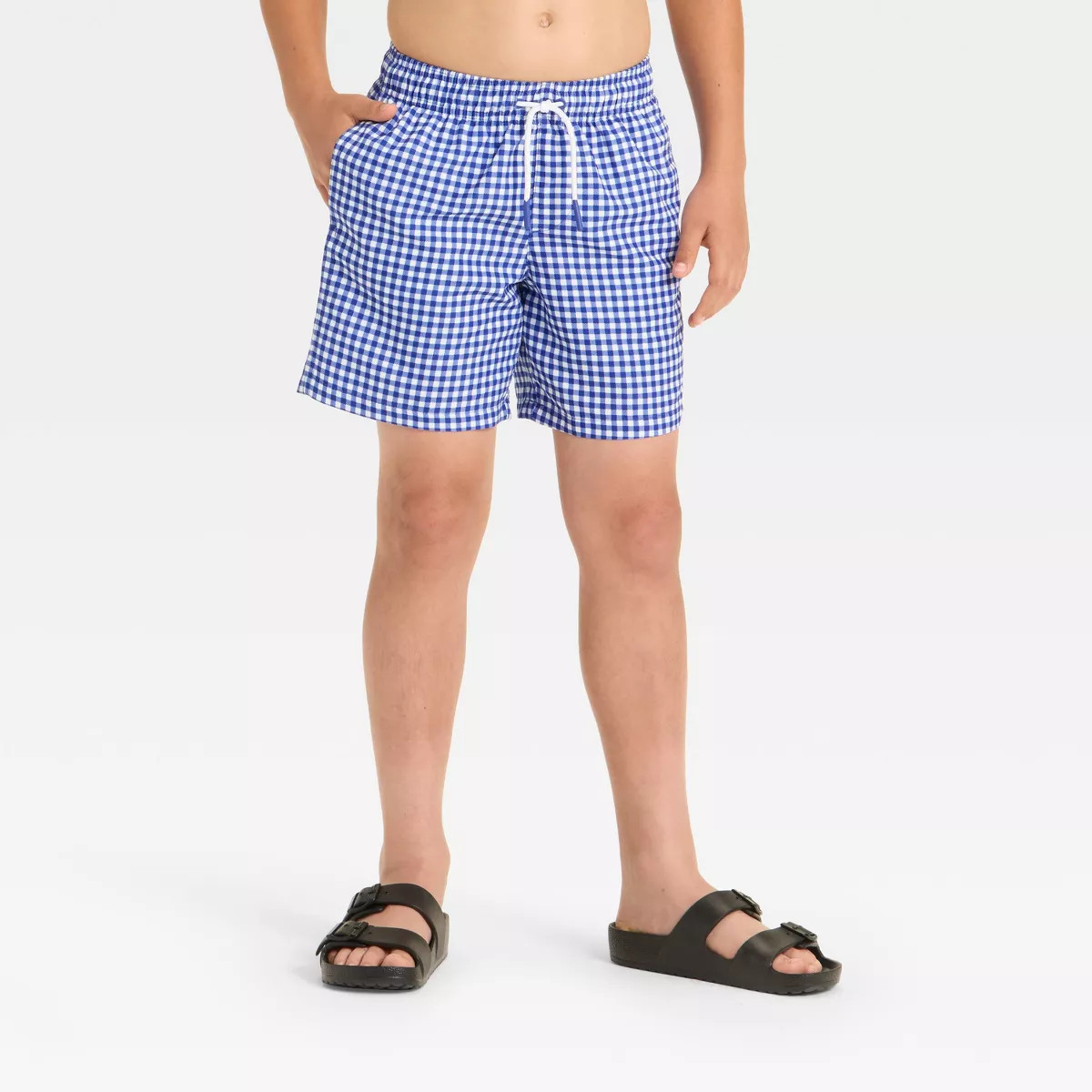 Boys' Gingham Printed Trunks - Cat & Jack™ | Target