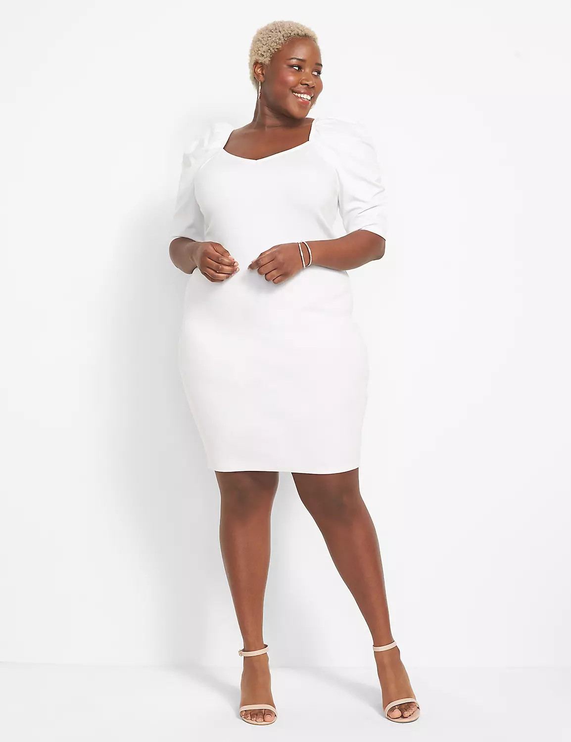 Perfect Puff-Sleeve Bodycon Dress | LaneBryant | Lane Bryant (US)
