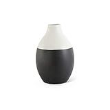 K&K Interiors Black and White 15.5 Inch Stoneware Vase | Amazon (US)