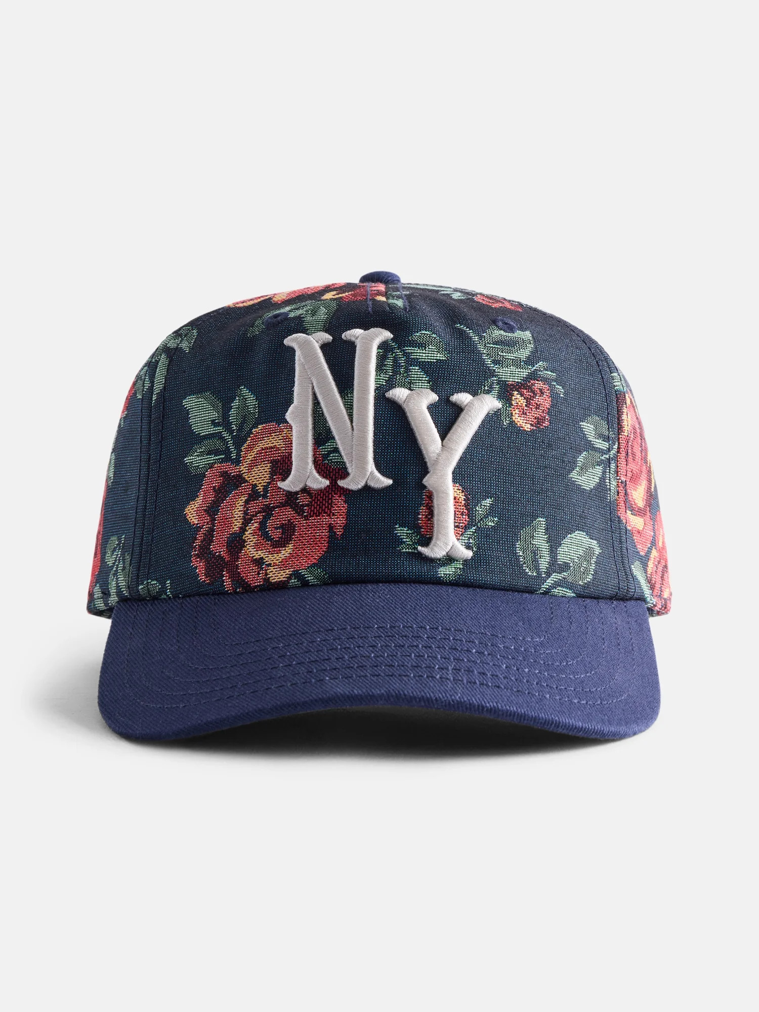 No Boundaries Jacquard Floral NY Baseball Cap, Navy, Men's | Walmart (US)