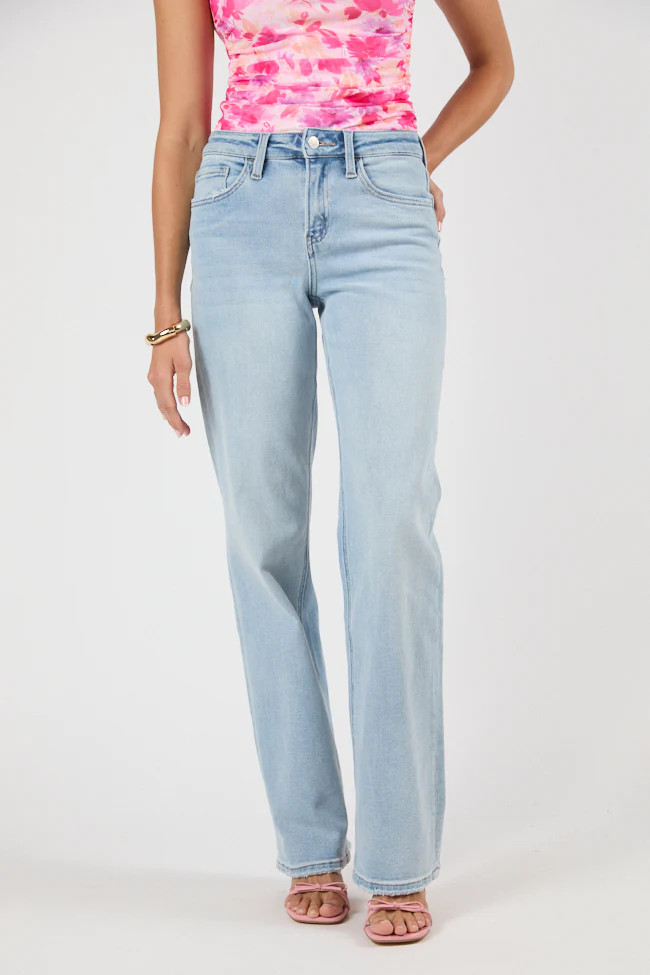Kati Light Wash Slim Relaxed Stretch Jeans SALE | Pink Lily