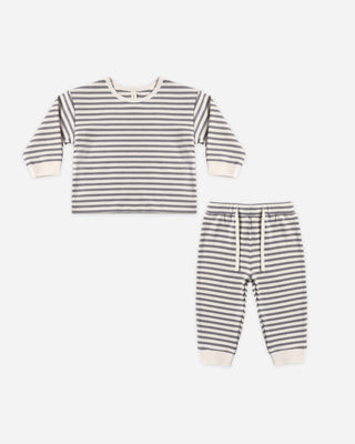 Cozy Set Slate Stripe | Rylee + Cru