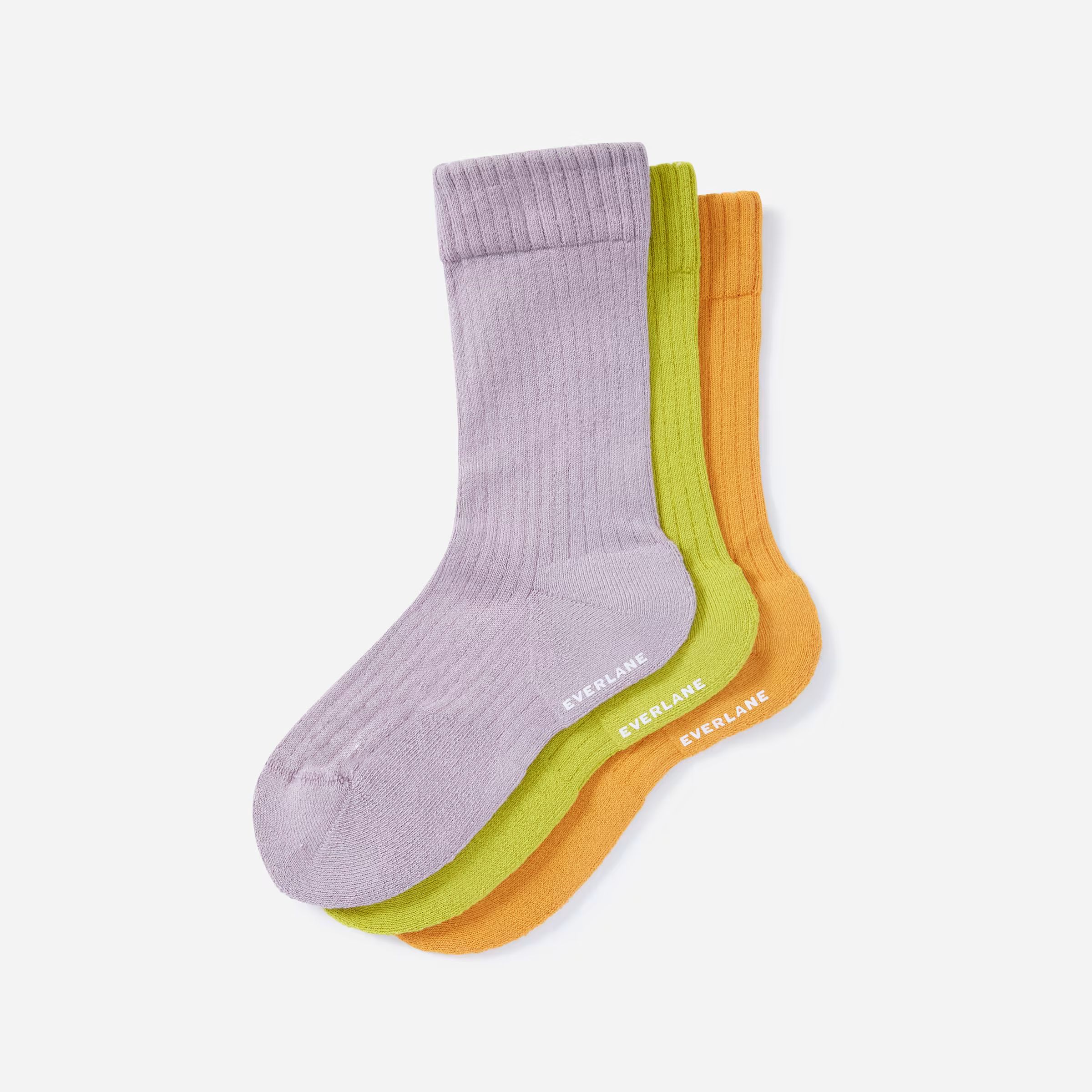 The Organic Cotton Ribbed Crew Sock 3-Pack | Everlane