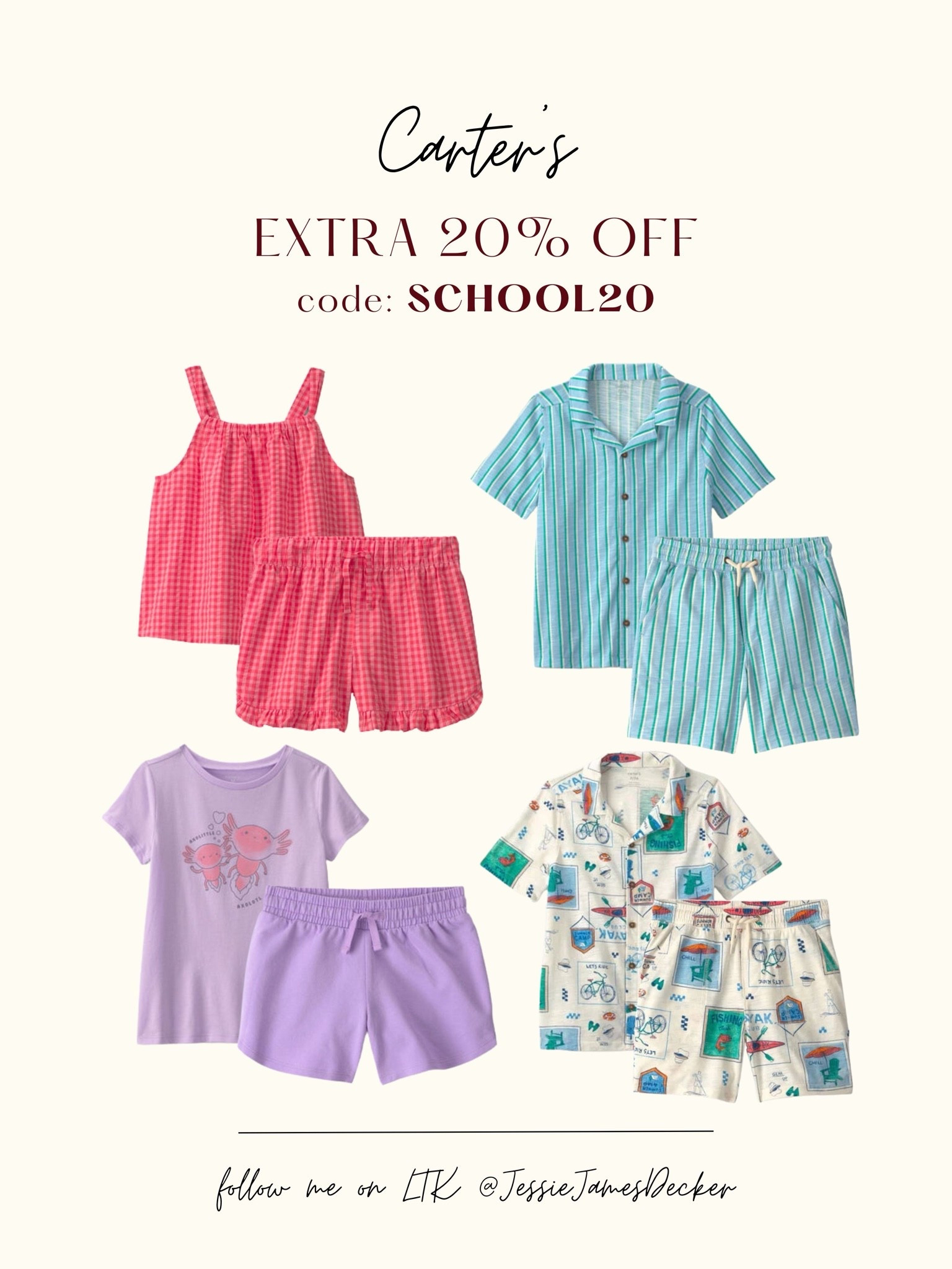 Extra 20% off online your $50+ purchase with code: SCHOOL20

#LTKKids #LTKSaleAlert #LTKootd