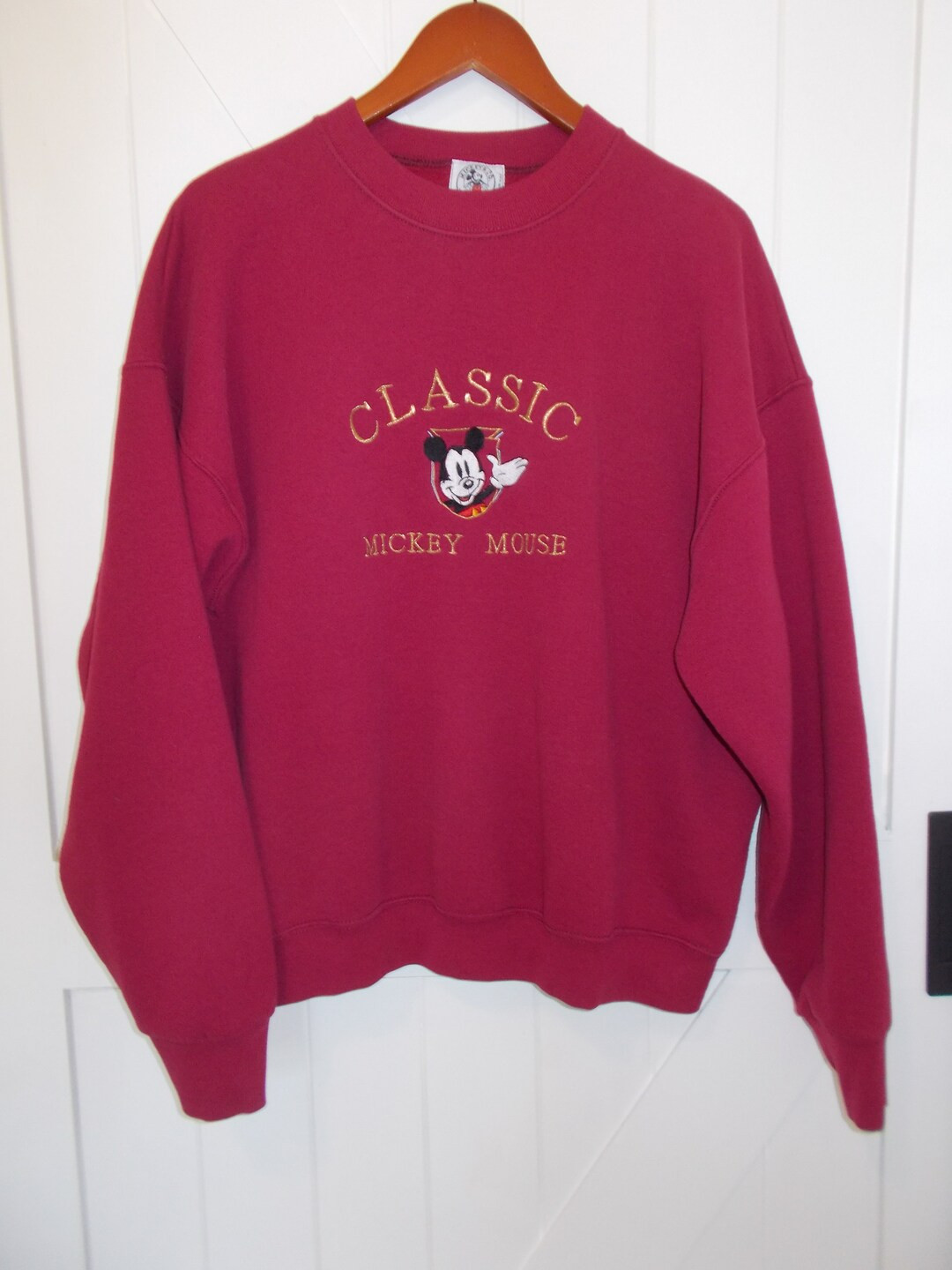 Vintage Disney Mickey & Co. Classic Mickey Mouse Embroidered Crew Neck Sweatshirt - Etsy | Etsy (US)