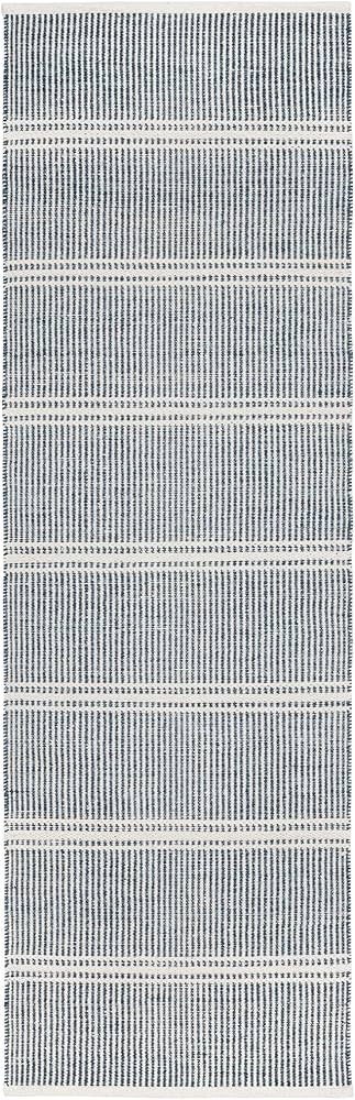 Dash and Albert Malta Wool Area Rug - Runner - 2.5' x 8' Blue - Coastal Charm Handwoven Wool Acce... | Amazon (US)