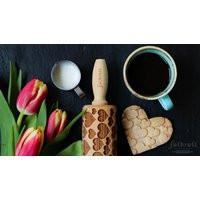 Hearts Engraved Rolling Pin For Cookies, Embossing Pin, By Laser, Stamp Cookies | Etsy (US)