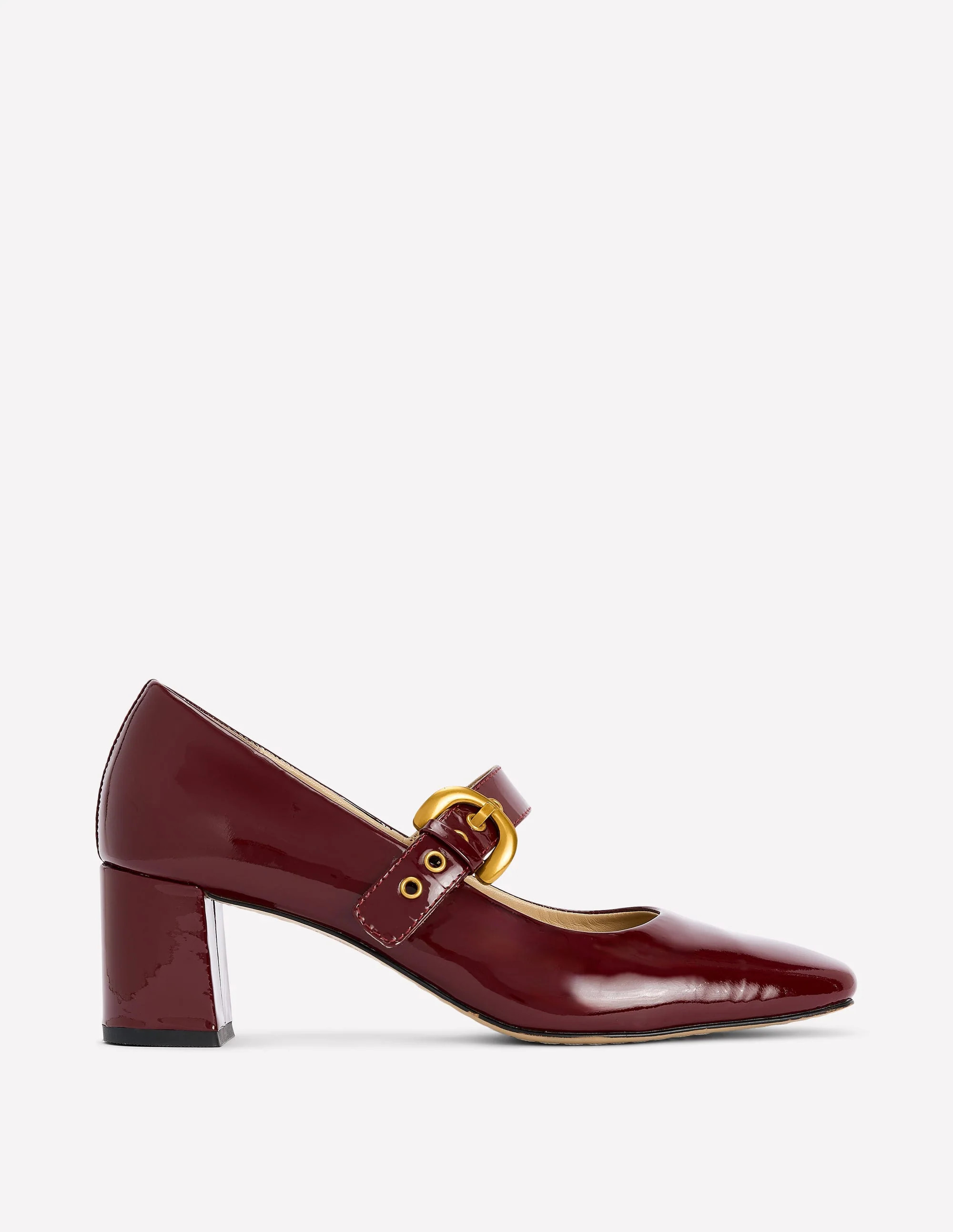 Heeled Buckle Mary Janes-Oxblood | Boden (US)