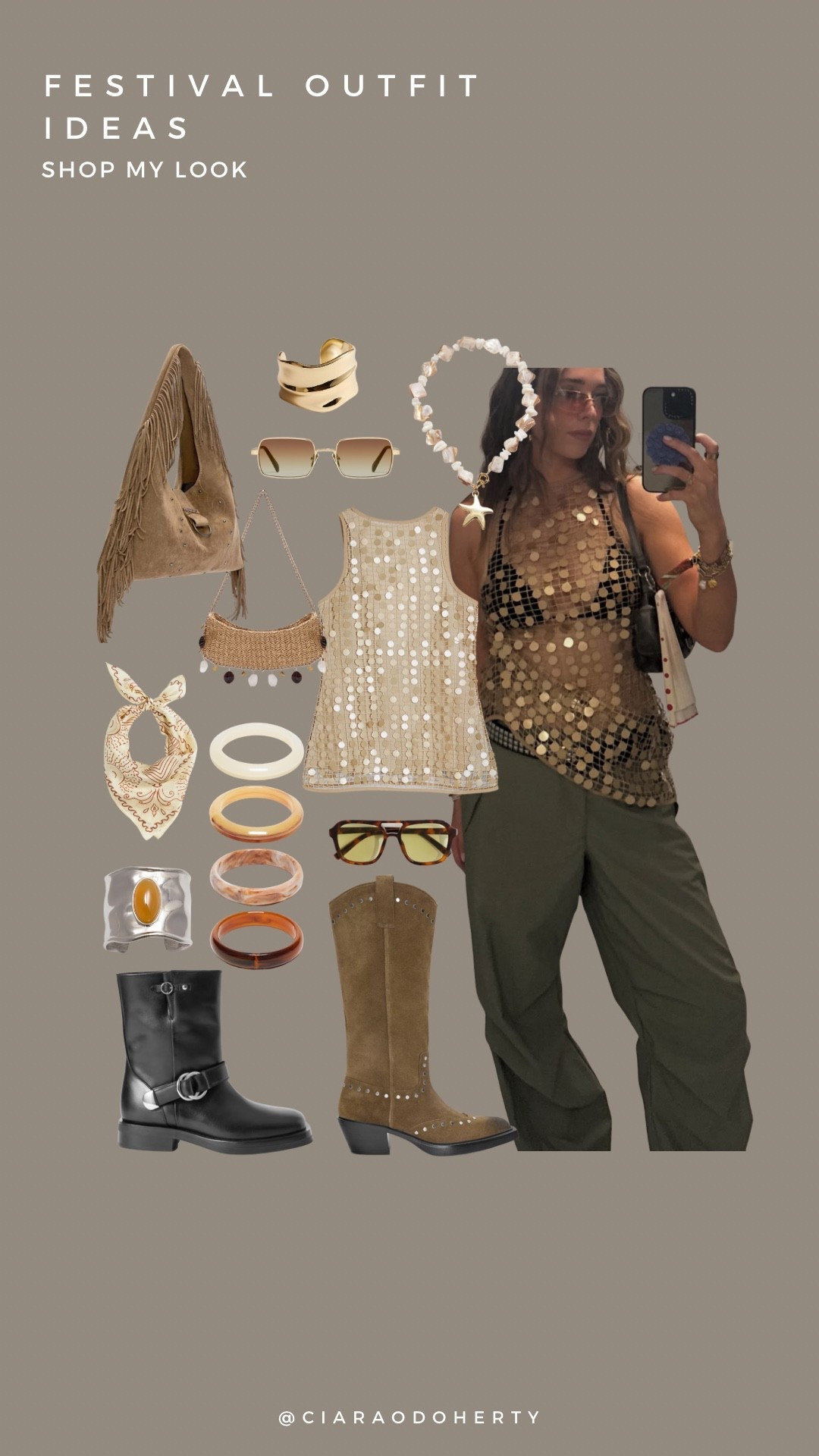 Shop my Summer looks 
Cowboy core, sequins, euro summer, resin bangles, suede boots, suede bag, cowboy boots 

#LTKeurope #LTKireland #LTKsummer
