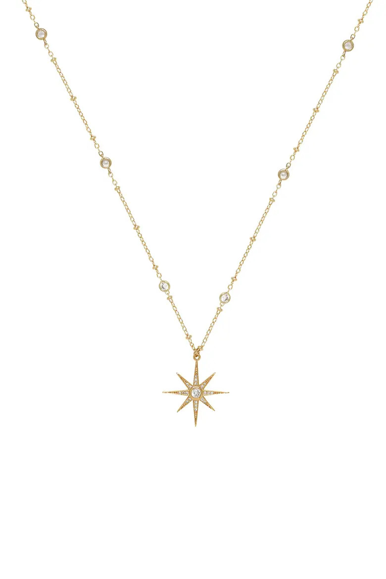 Ettika Crystal Star Necklace in Gold at Nordstrom | Nordstrom
