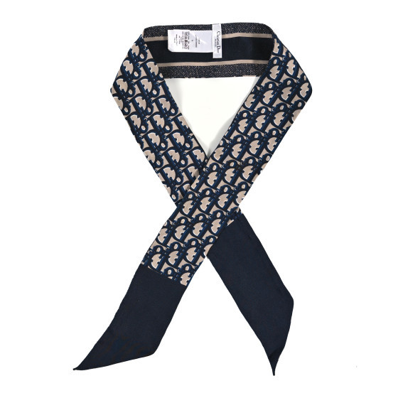 Silk Oblique Mitzah Scarf Blue | FASHIONPHILE (US)