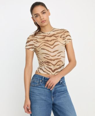 Women's Short-Sleeve Crewneck T-Shirt | Macy's