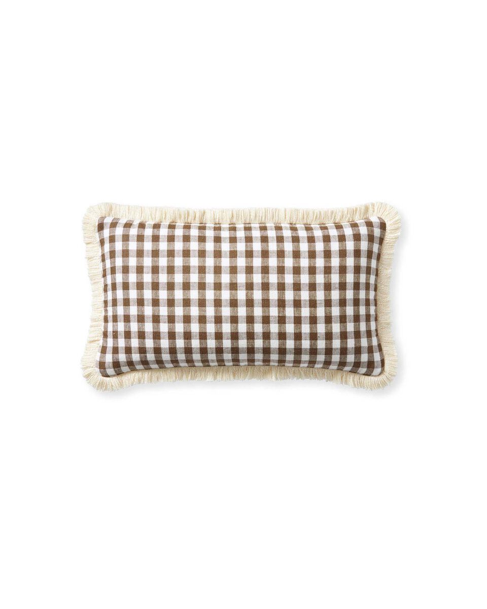 Petite Linen Gingham Pillow Cover | Serena and Lily