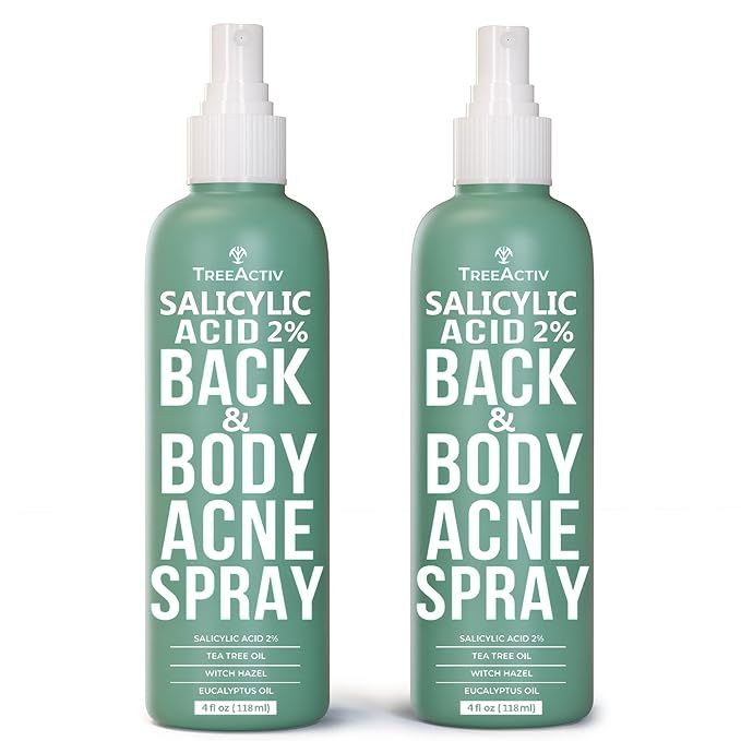 TreeActiv Salicylic Acid Back & Body Acne Spray, 2% Salicylic Acid Spray for Back & Body Acne Tre... | Amazon (US)