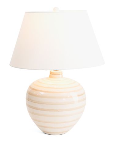 25in Reactive Glaze Ceramic Lamp | Furniture & Lighting | Marshalls | Marshalls
