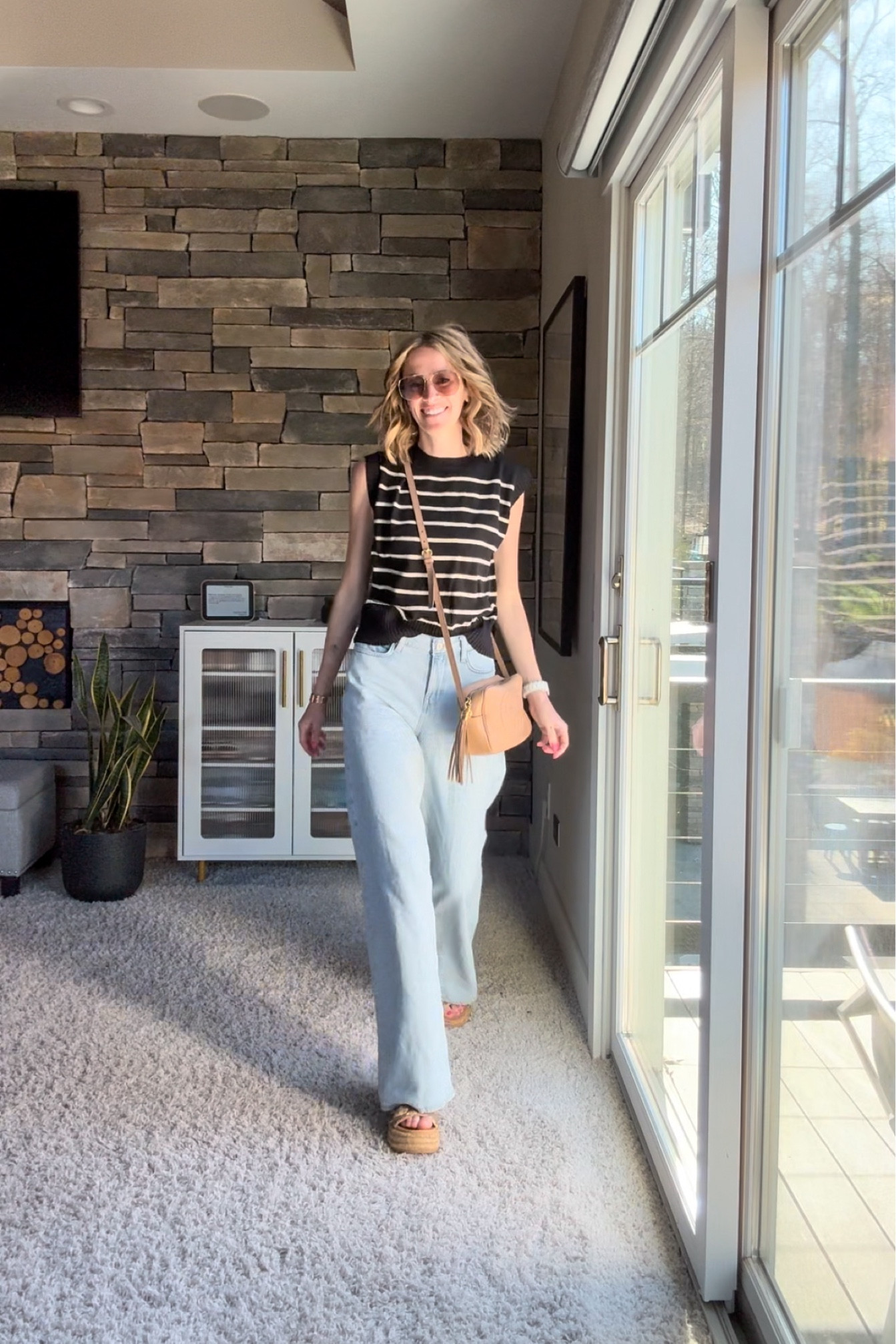 Casual spring outfit Amazon fashion Gucci SoHo brown crossbody bag 

Save on Sojos sunglasses with code JENNAMC10 at checkout!