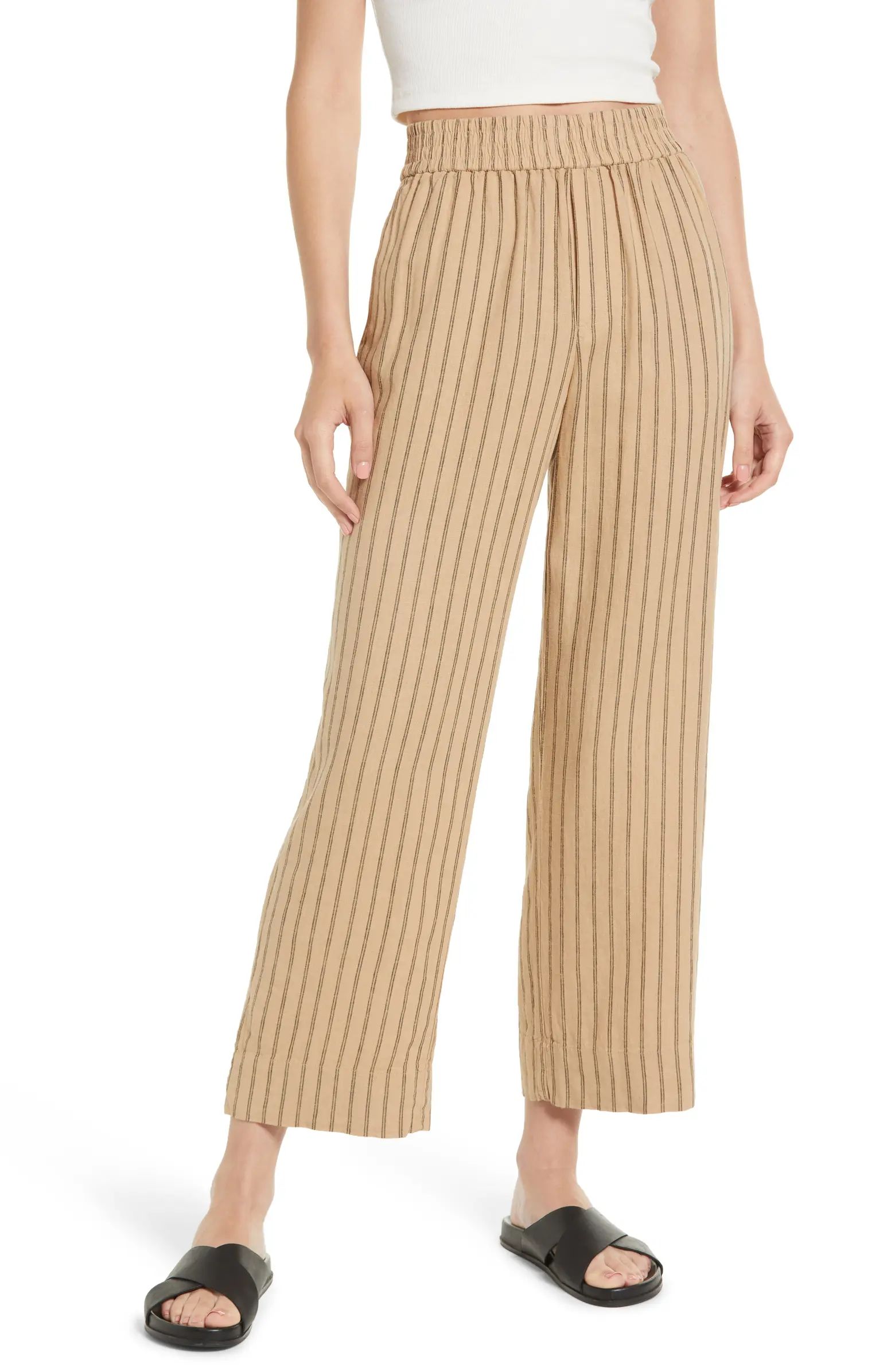 Treasure & Bond Women's Pull-On Linen Blend Pants | Nordstrom | Nordstrom