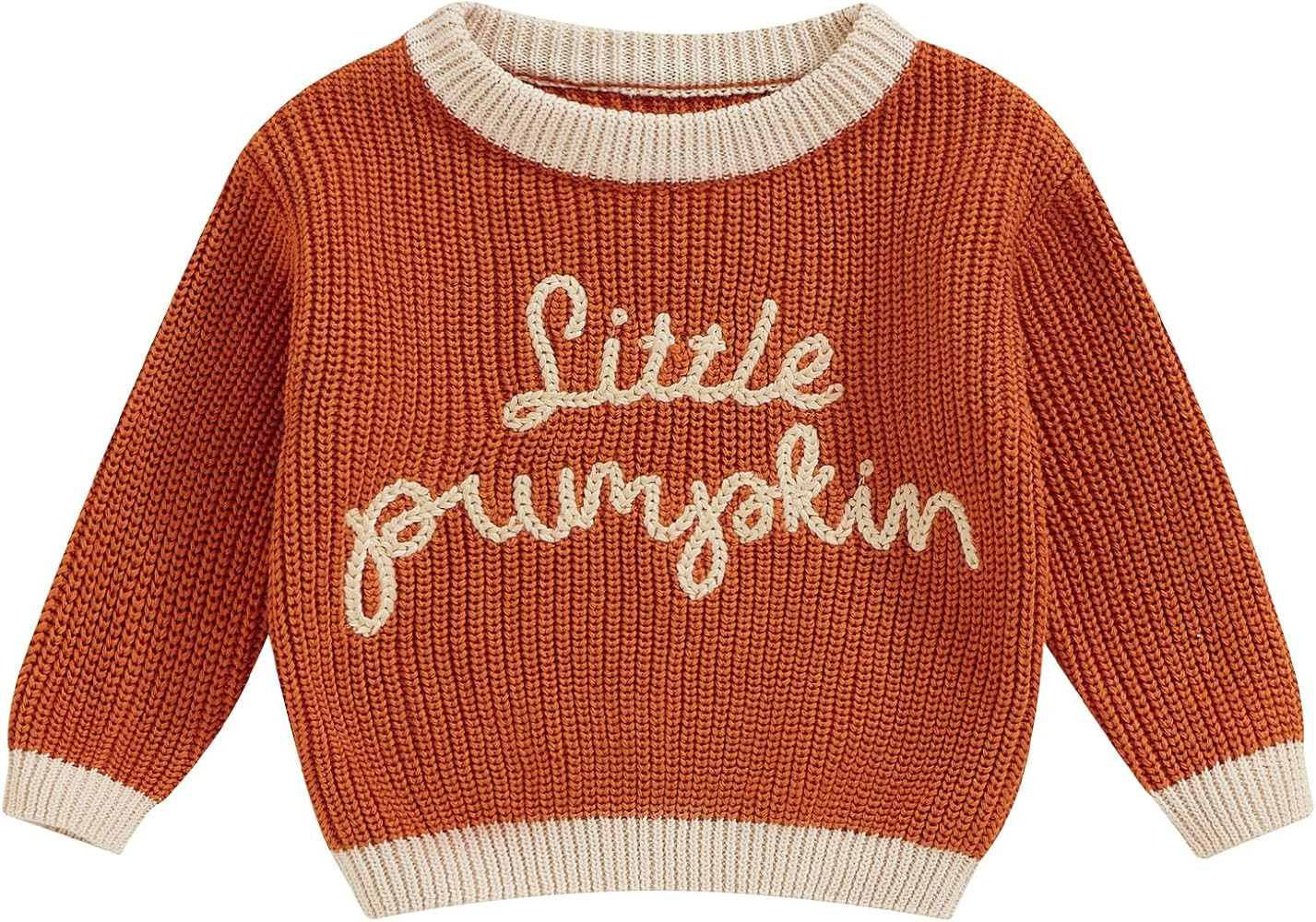 Toddler Baby Boy Girl Halloween Outfit Knitted Sweater Pumpkin Embroidered Pullover Tops Fall Win... | Amazon (US)