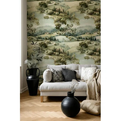 Landscape Wallpaper Peel And Stick Scenic Mural Countryside Wall Decor | Wayfair North America