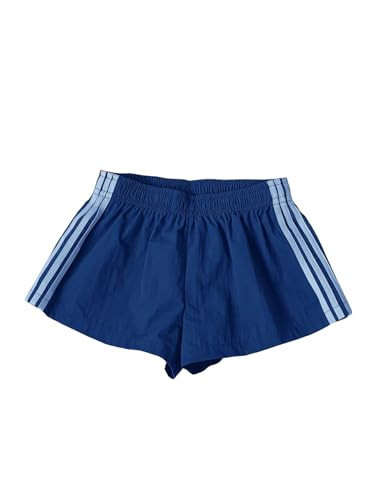 MakeMeChic Women's Striped Summer Shorts Workout Running Shorts Sweat Track Shorts Gym Athletic Wear Blue Medium | Amazon (US)