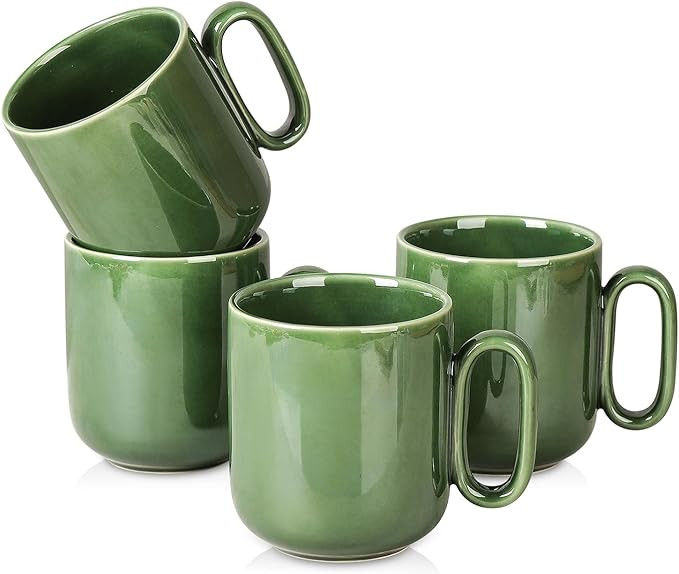 vicrays Ceramic Coffee Mug Set - 18 Ounce Large Stoneware Mug for Men Women - Unique Glazed Porce... | Amazon (US)