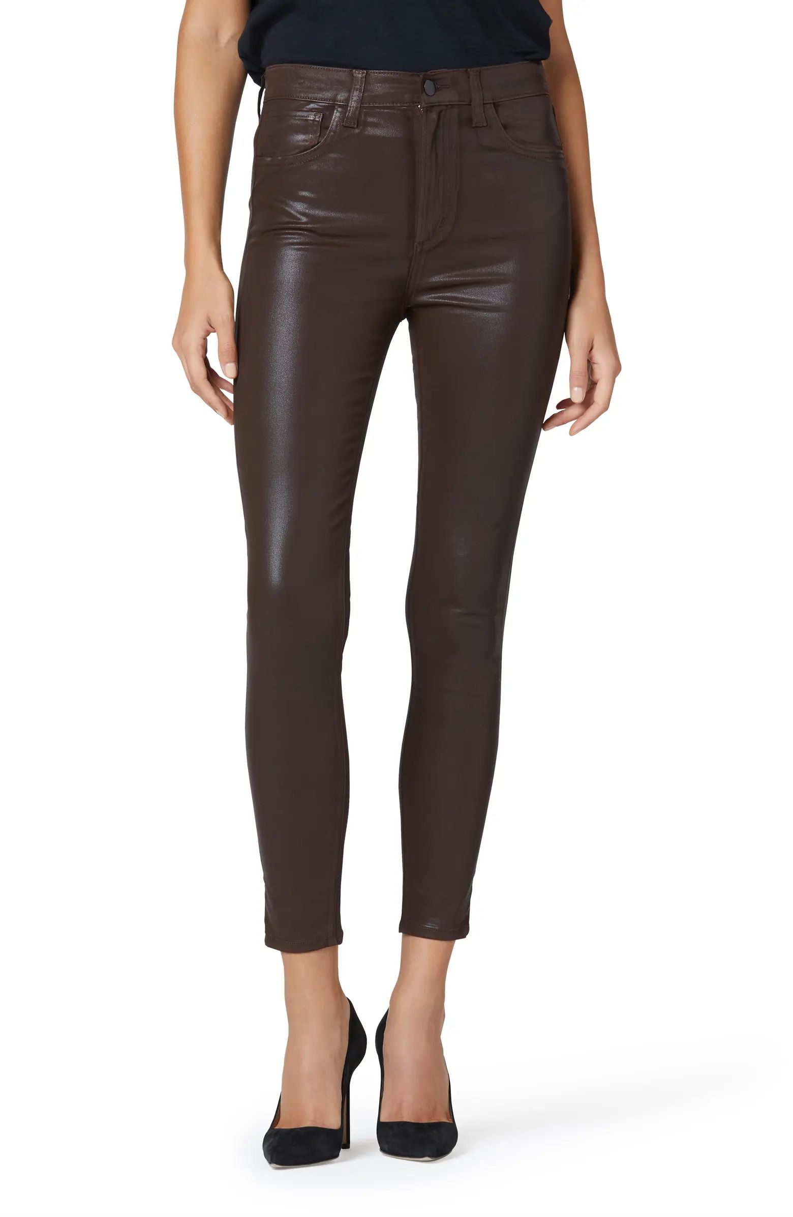 The Charlie Coated High Waist Ankle Skinny Jeans | Nordstrom