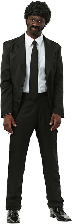 Pulp Fiction Costume for Men, Pulp Fiction Suit for Hitman Dress-Up, Black Suit Jacket for Hallow... | Amazon (US)