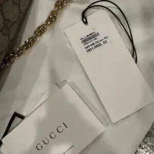 Gucci Beige and Green Women's Bag | Poshmark