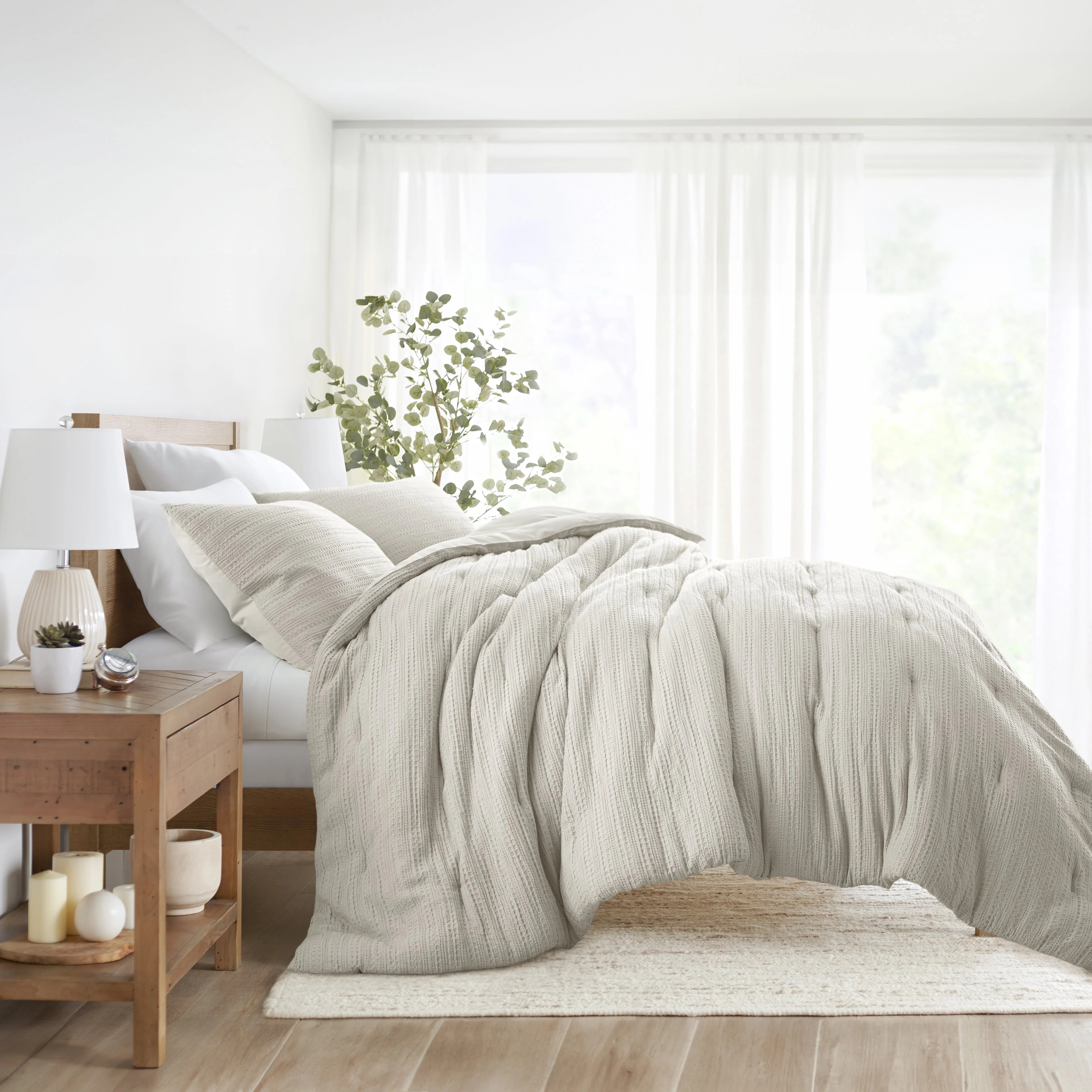Waffle Textured Down Alternative Comforter Set | Linens & Hutch | Linens and Hutch