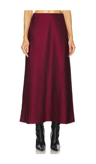 Favorite Daughter The Suzy Skirt in Burgundy. - size L | Revolve Clothing (Global)