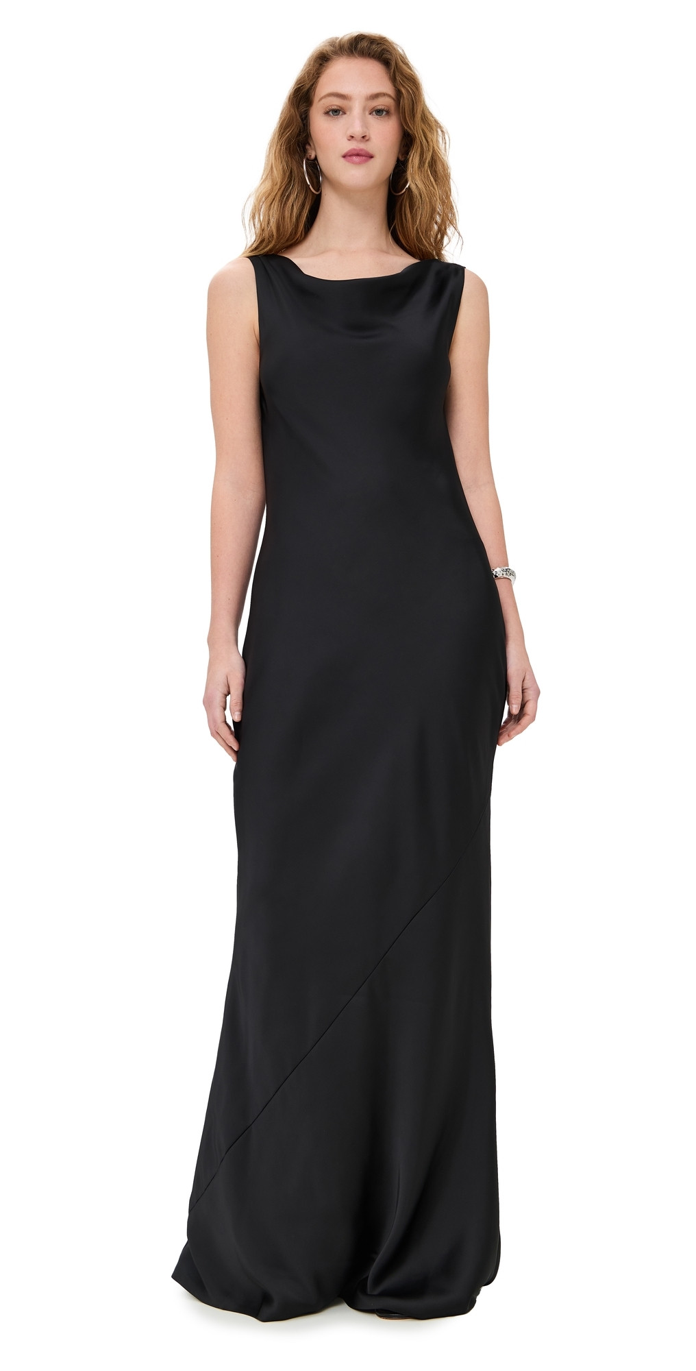 Norma Kamali Sleeveless Low Back Drape Gown Black S | Shopbop