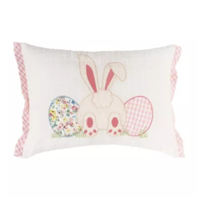 C&F Home Happy Bunny Eggs Embroidered 18 x 13 Inch Throw Pillow | Belk