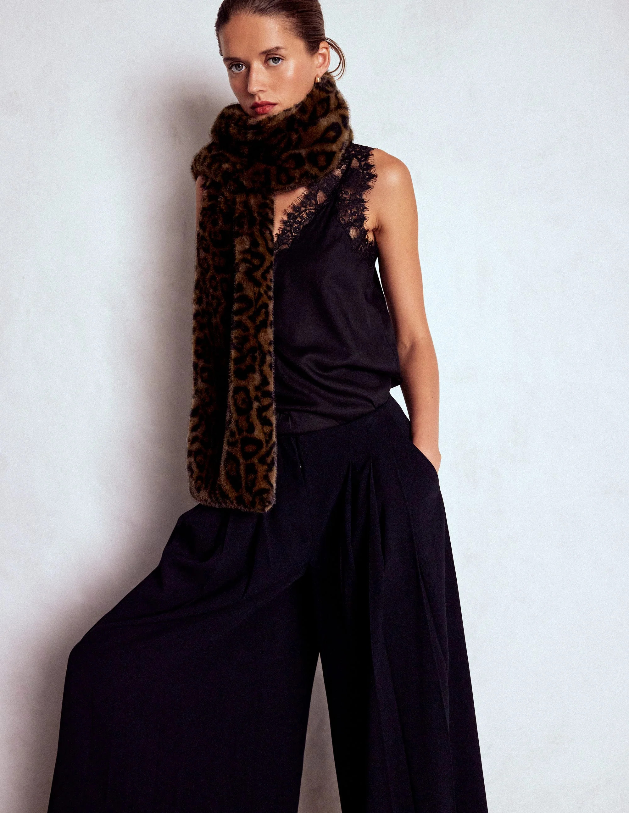 Faux Fur Scarf-Leopard | Boden (US)