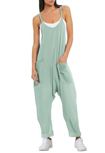 Ekouaer Womens Jumpsuit Sleeveless Casual Summer Overalls Jumpers Spaghetti Strap Baggy Long Pant... | Amazon (US)