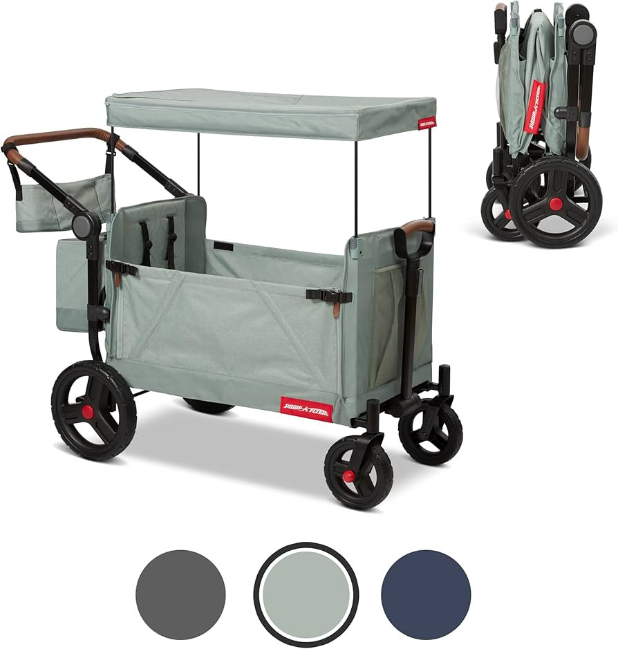 Radio Flyer Atlas Stroll N Wagon, Folding Wagon for 1+ Years - Sage | Amazon (US)