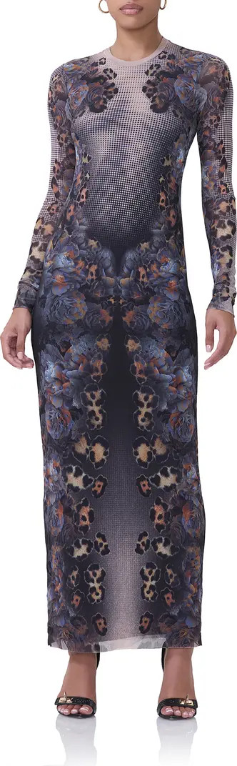 AFRM Didi Long Sleeve Mesh Maxi Dress | Nordstrom | Nordstrom