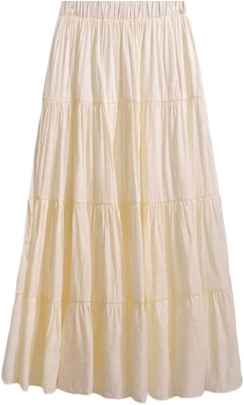 Fashion Casual Long Skirt Women Autumn High Waist School Midi Pleated Skirts | Amazon (US)