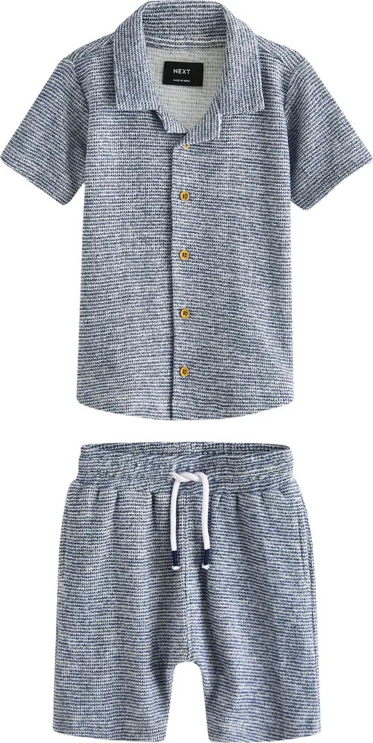 NEXT Kids' Textured Button-Up Shirt & Shorts | Nordstrom | Nordstrom